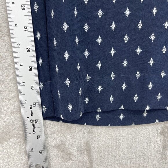 CAbi Track Star Navy White Bandana Print Wide Leg Casual Flowy Pants - Picture 13 of 13